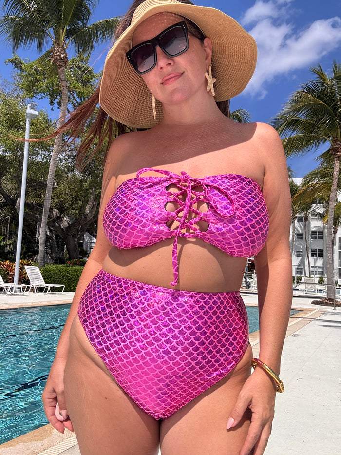 Magenta Mermaid High Waist Bottom