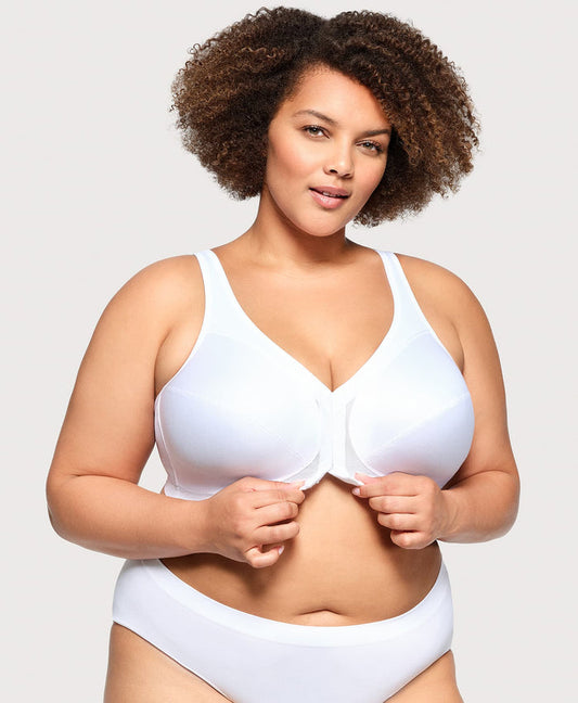 MagicLift Front-Closure Posture Back Bra White