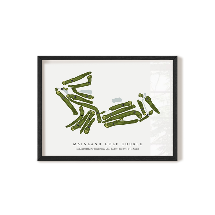 Mainland Golf Course | Golf Course Map | Black Frame