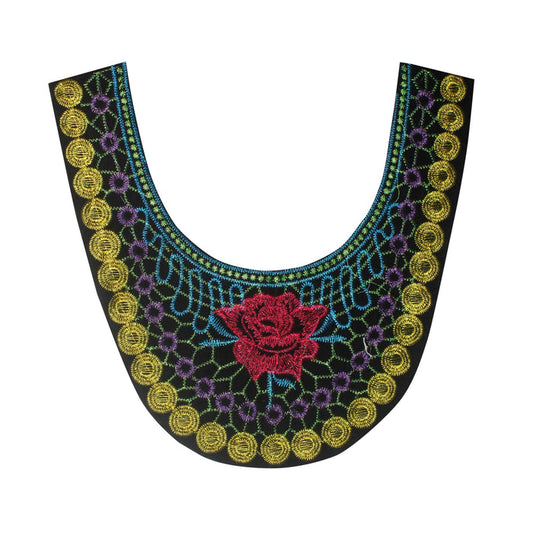 Majestic Rose Round Scoop Neckline Yoke