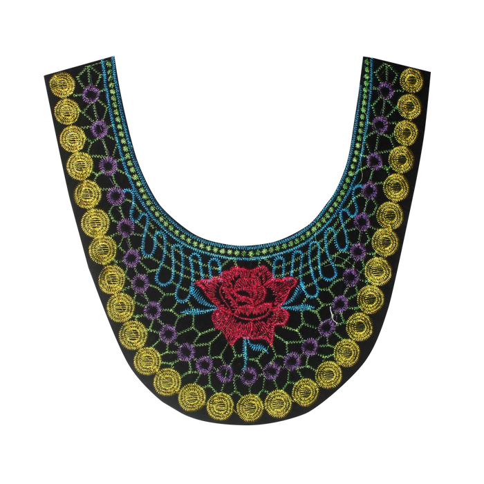 Majestic Rose Round Scoop Neckline Yoke