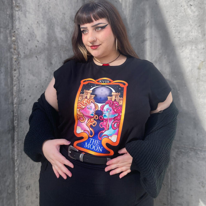 Major Arcana Baby Tee - XVIII The Moon