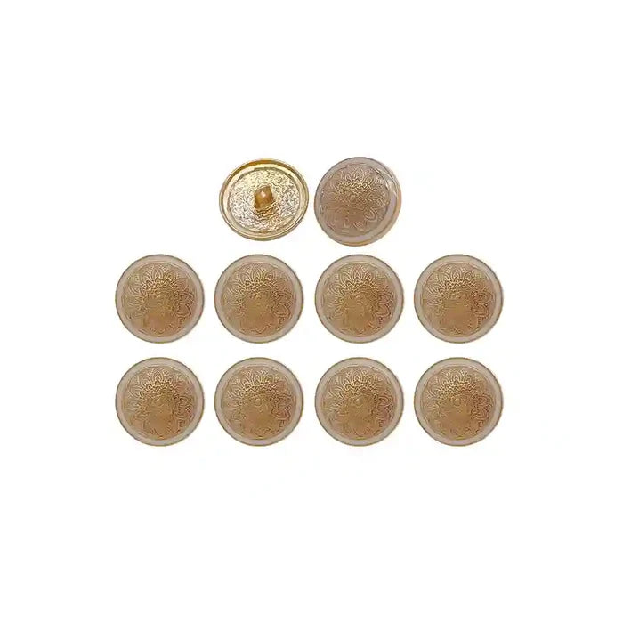 Mandala Shank Metal Button | 18mm(28L) & 21mm(34L)