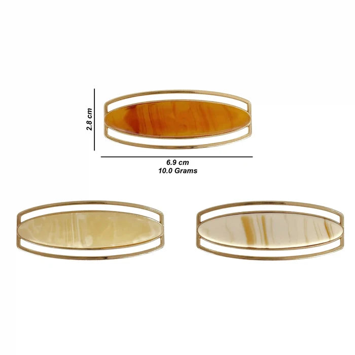 Marble Oval Gold Buckle