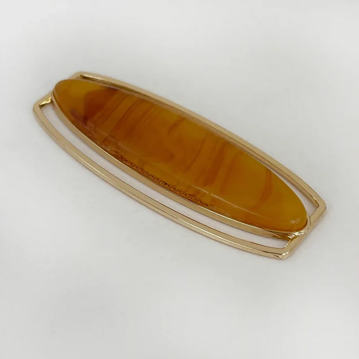 Marble Oval Gold Buckle