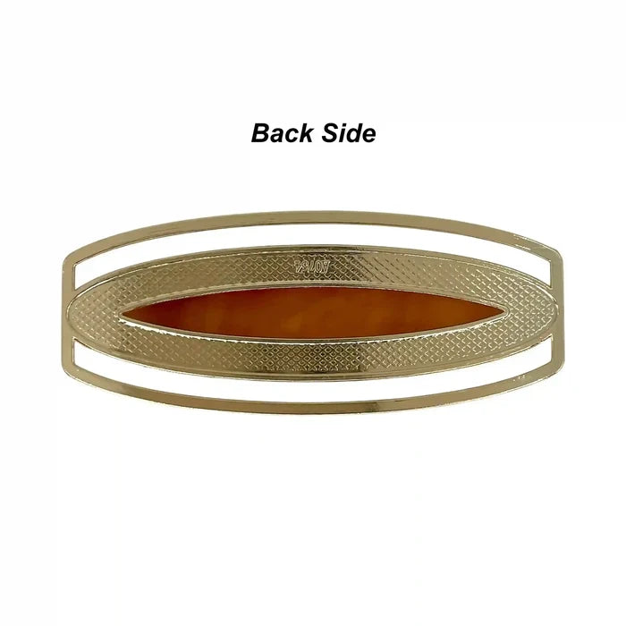 Marble Oval Gold Buckle