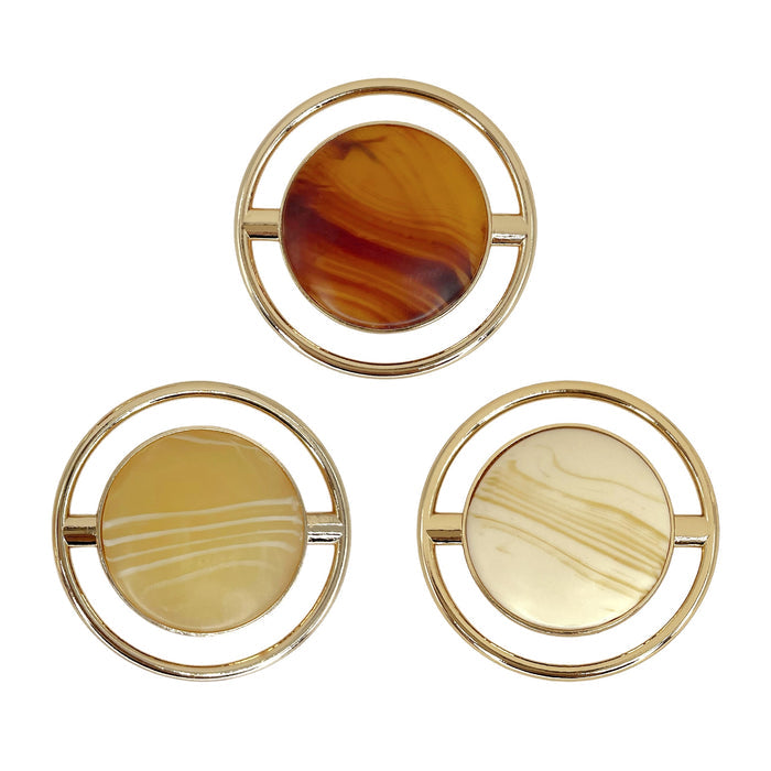 Marble Resin Eclipse Stone Accent Buckle