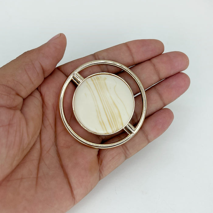 Marble Resin Eclipse Stone Accent Buckle