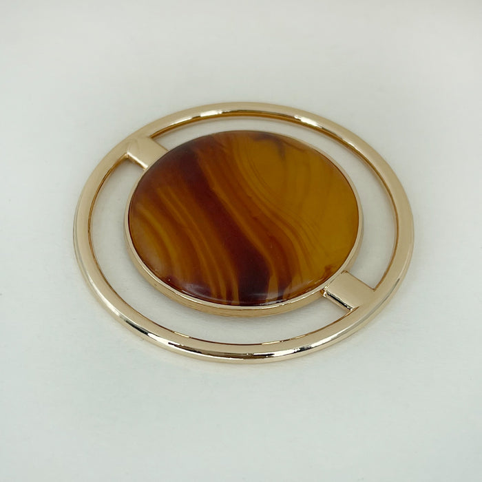 Marble Resin Eclipse Stone Accent Buckle