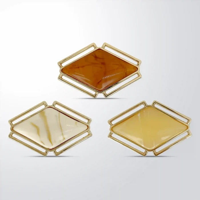 Marble Rhombus Gold Buckle