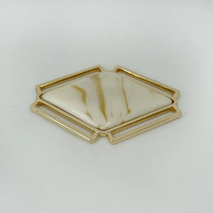 Marble Rhombus Gold Buckle