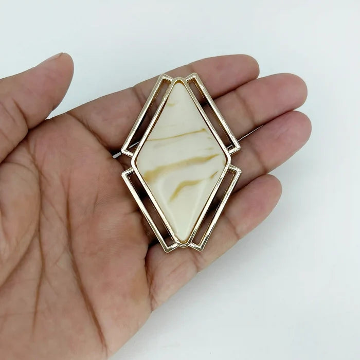 Marble Rhombus Gold Buckle
