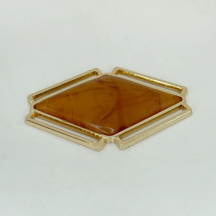 Marble Rhombus Gold Buckle