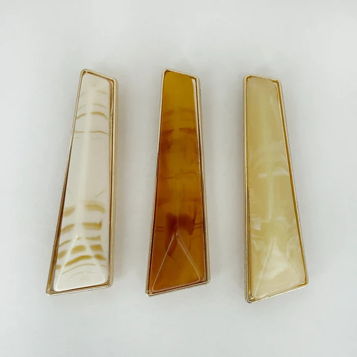 Marble Trapezoid Gold Buckle