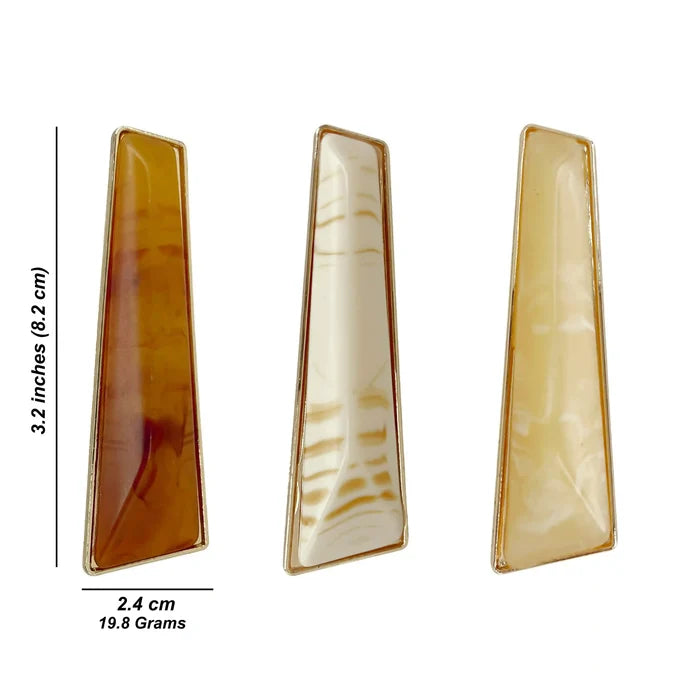 Marble Trapezoid Gold Buckle