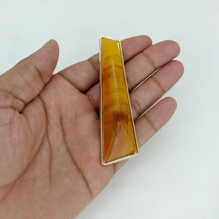 Marble Trapezoid Gold Buckle
