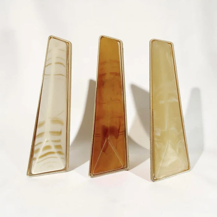 Marble Trapezoid Gold Buckle