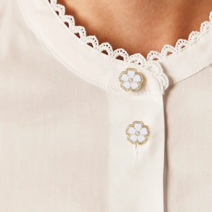 Marquise Style Flower Button Cover
