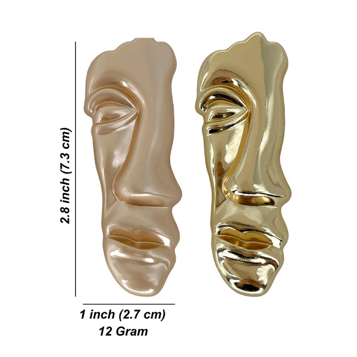 Matte Gold Face Inspire Metal Brooch