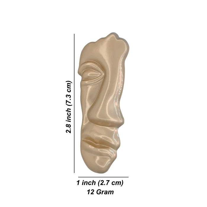 Matte Gold Face Inspire Metal Brooch
