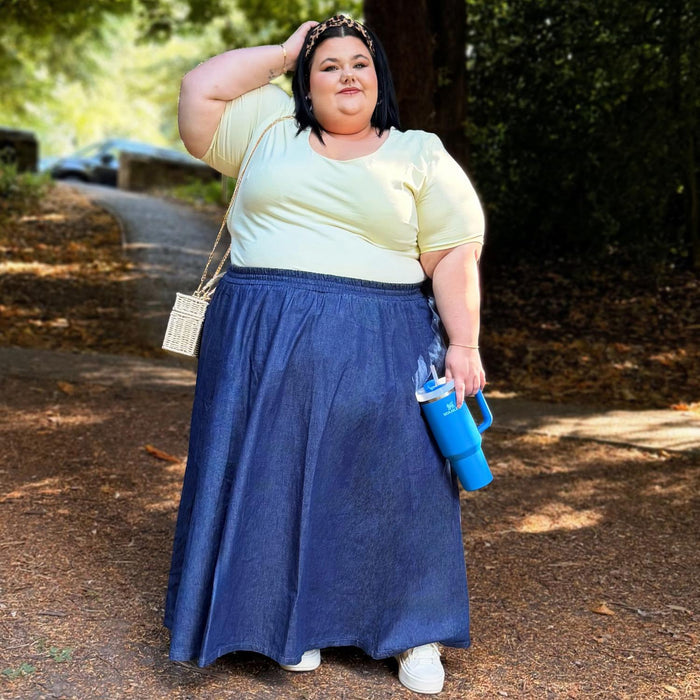 Maxi Chambray Skirt - Denim