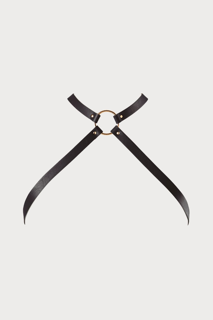 Maze Vegan Leather Cross Chest Harness
