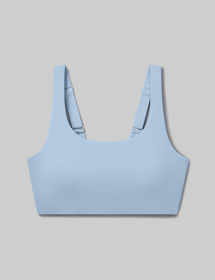 Medium Impact Adjustable Sports Bra::Cerulean::Swatch