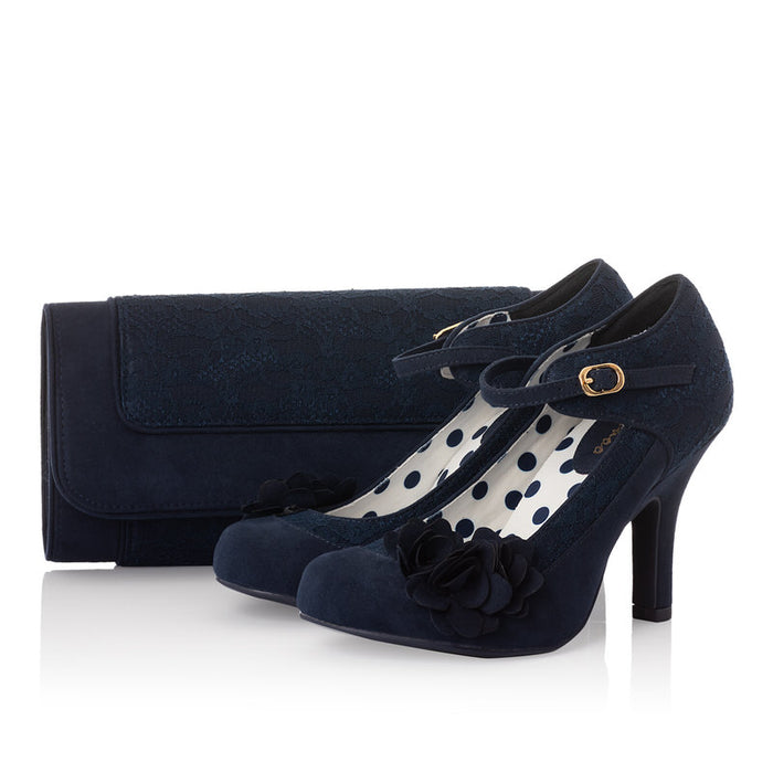 Melinda and Matching Tirana Navy WIDE FIT
