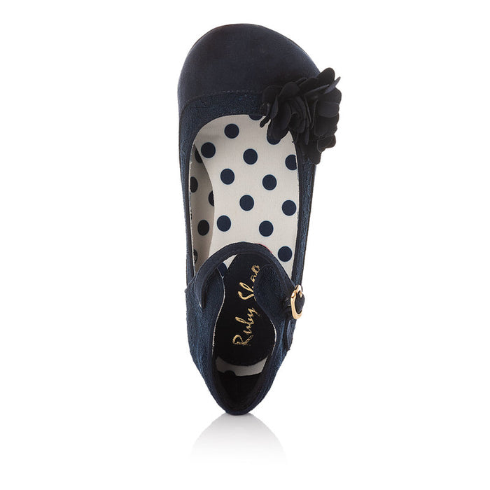 Melinda and Matching Tirana Navy WIDE FIT