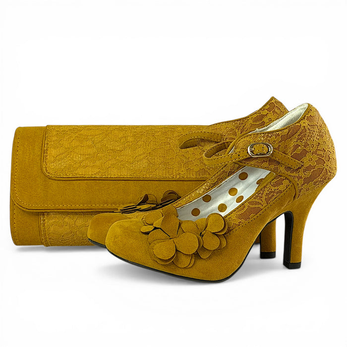 Melinda and Matching Tirana Ochre WIDE FIT