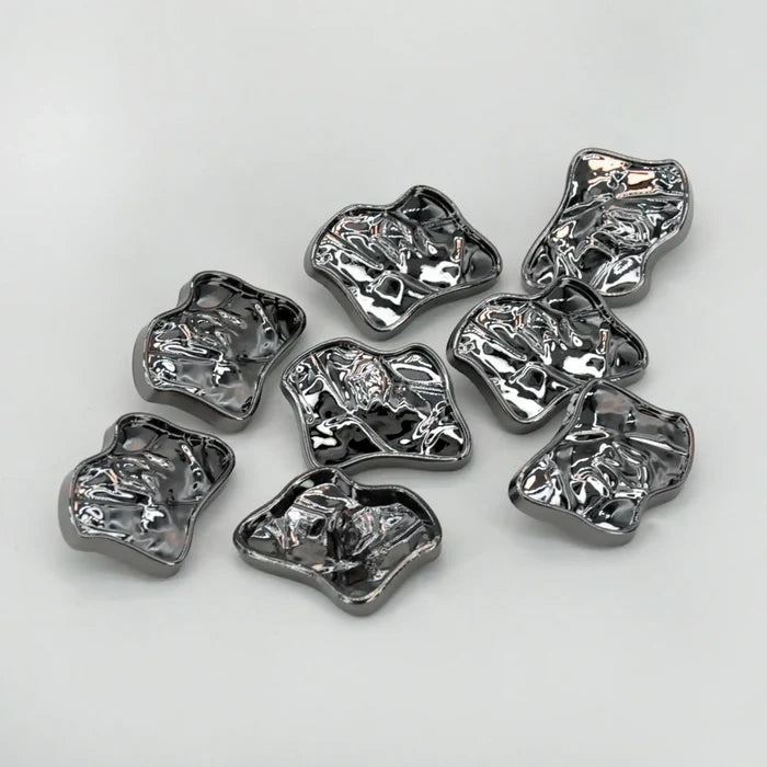 Melted Iron Inspired Shank Metal Button | 25mm(40L)