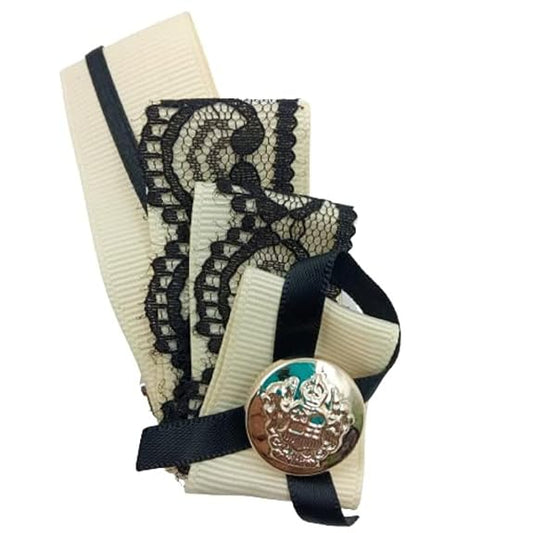Metal centralled Ribbon Brooch