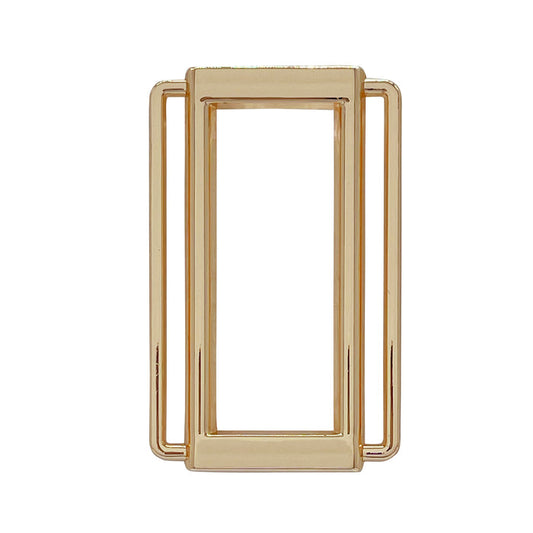 Ani Accessories Metal Double Bar Buckle in a white background.