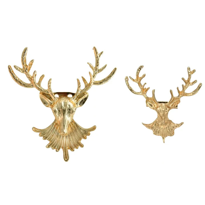 Metal Stag Head Brooch