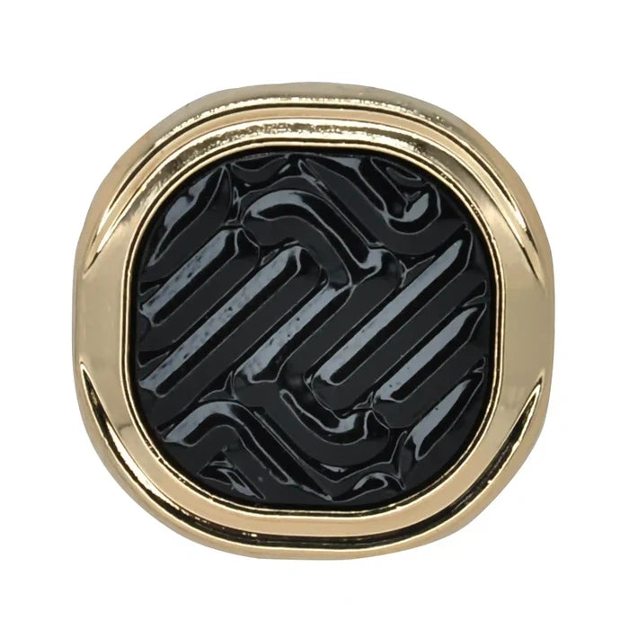 Metallic Herringbone Inlay Metal Buttons | 18mm (28L), 20mm (32L) & 23mm (36L)