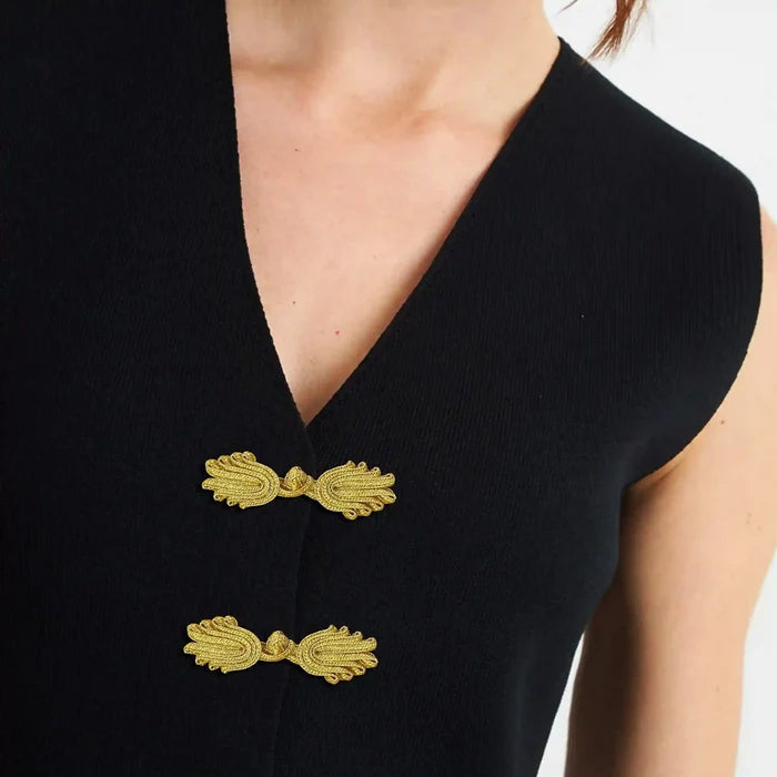 Metallic Lurex Thread Knot Buttons