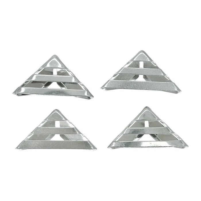 Ani Accessories |  Zoom image of  4 piece  Silver Metallic Majesty Collar Tip