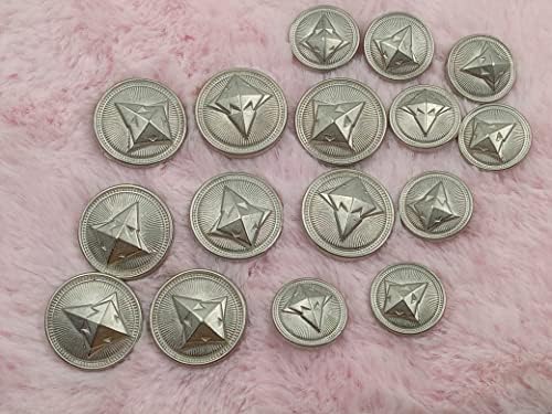 Metallic Pyramid Metal Buttons | 19mm(30L) & 21mm(34L)