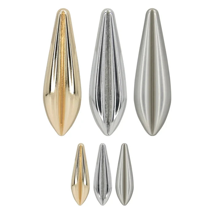 Metallic Teardrop Metal Button | 24mm(38L) & 50mm(79L)
