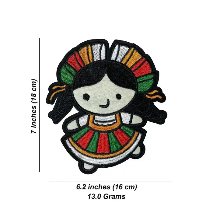 Mexican Lele Rag Doll Hot-Fix Patch