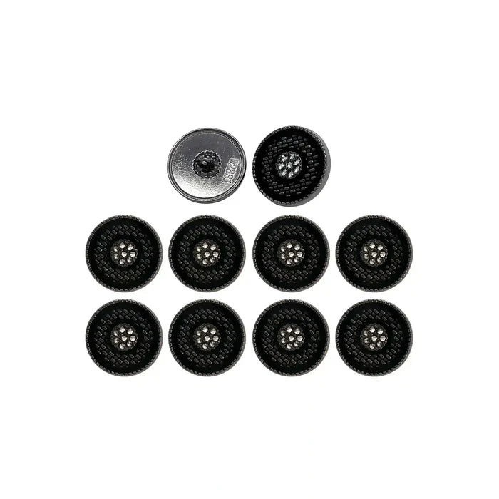 Set of Buttons Perfect for Jackets, Coats, and Traditional Wear Design, Midnight Sparkle Crystal by Ani Accessories