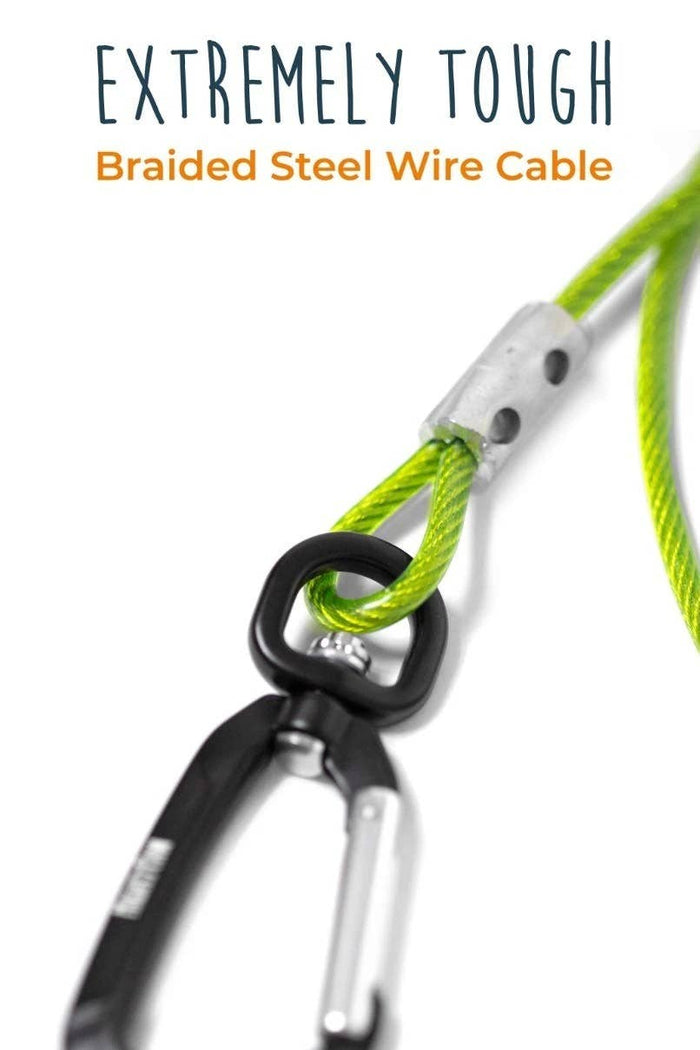 Mighty Paw - 6" Chew Proof Cable Leash - Dog.Dog.Cat.