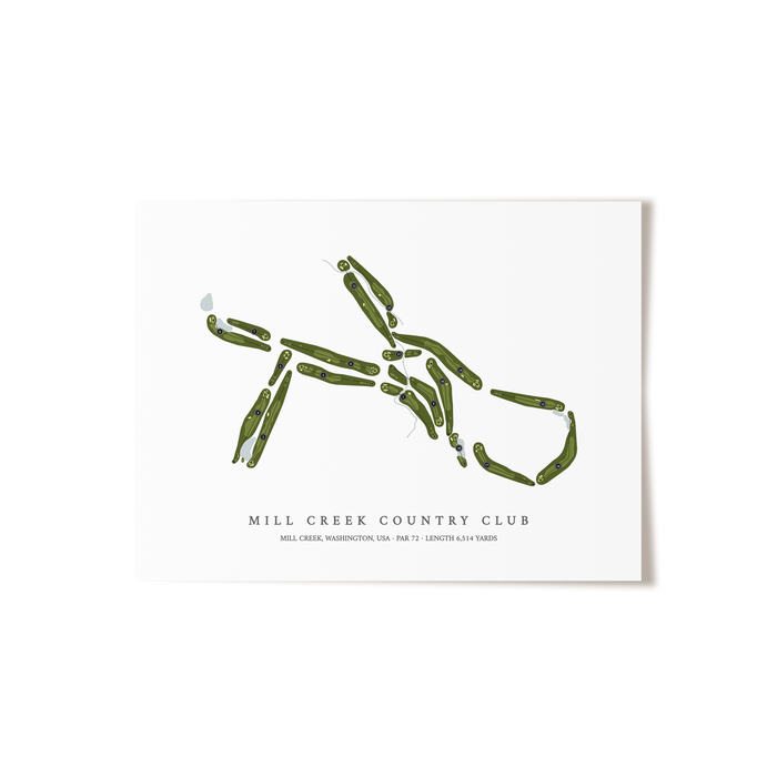 Mill Creek Country Club | Golf Course Map | Unframed