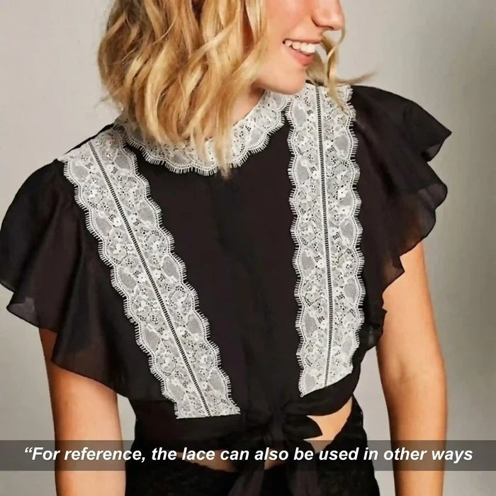 Mirrored Floral Scallop Eyelash Trim