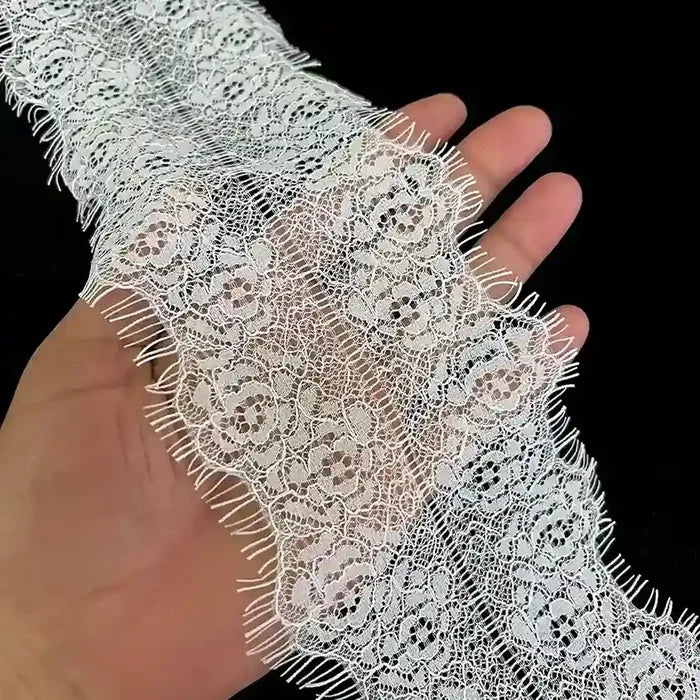 Mirrored Floral Scallop Eyelash Trim