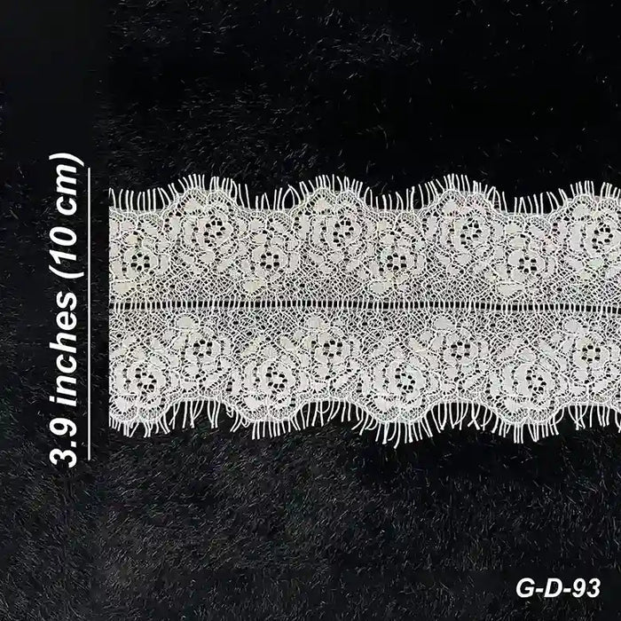 Mirrored Floral Scallop Eyelash Trim