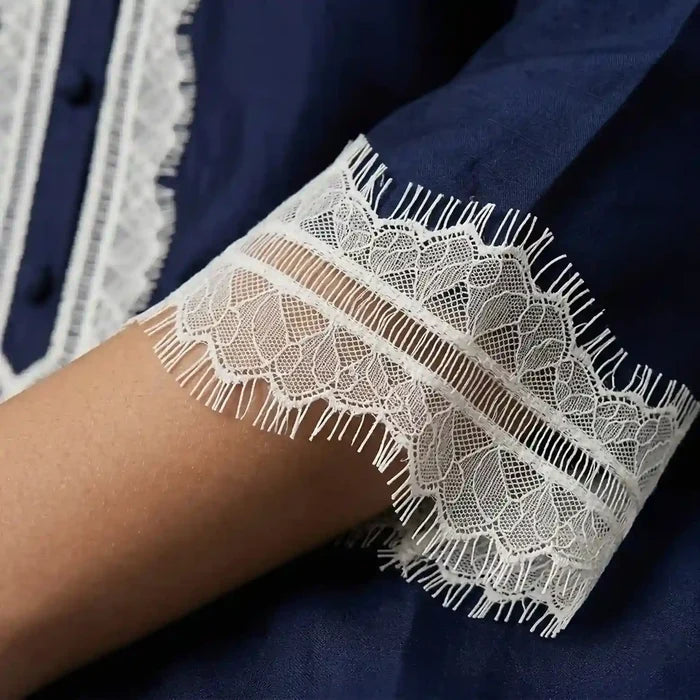 Modern Botanical Mesh Eyelash Edging | SKU-GD-93