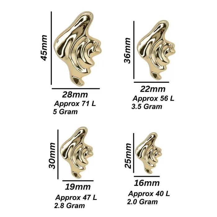 Molten Metal Stud Buttons | 25mm(40L), 30mm(47L), 36mm(56L) & 45mm(71L)