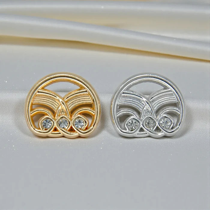 Molten Rhinestone Metal Button | 18mm(28L) & 23mm(36L)