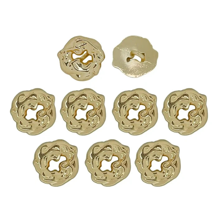 Molten style Metal Button | 12mm & 15mm